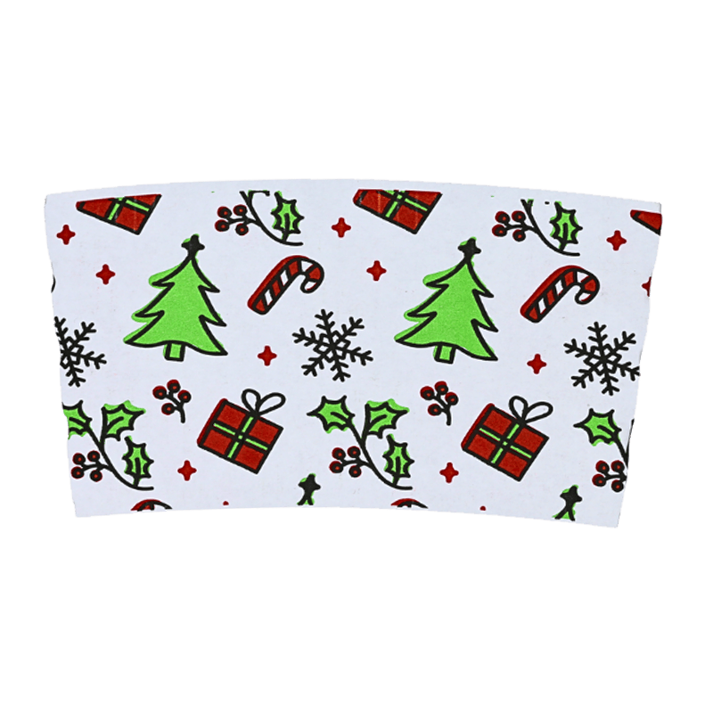 Напечатанные рождественские подарки утолщают рукава стаканчика гофрированной бумаги